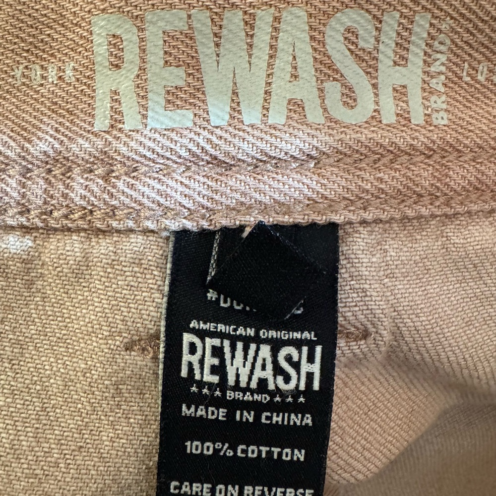 Rewash Wide-Leg High-Rise Pants in Light blush peach - Picture 4 of 5